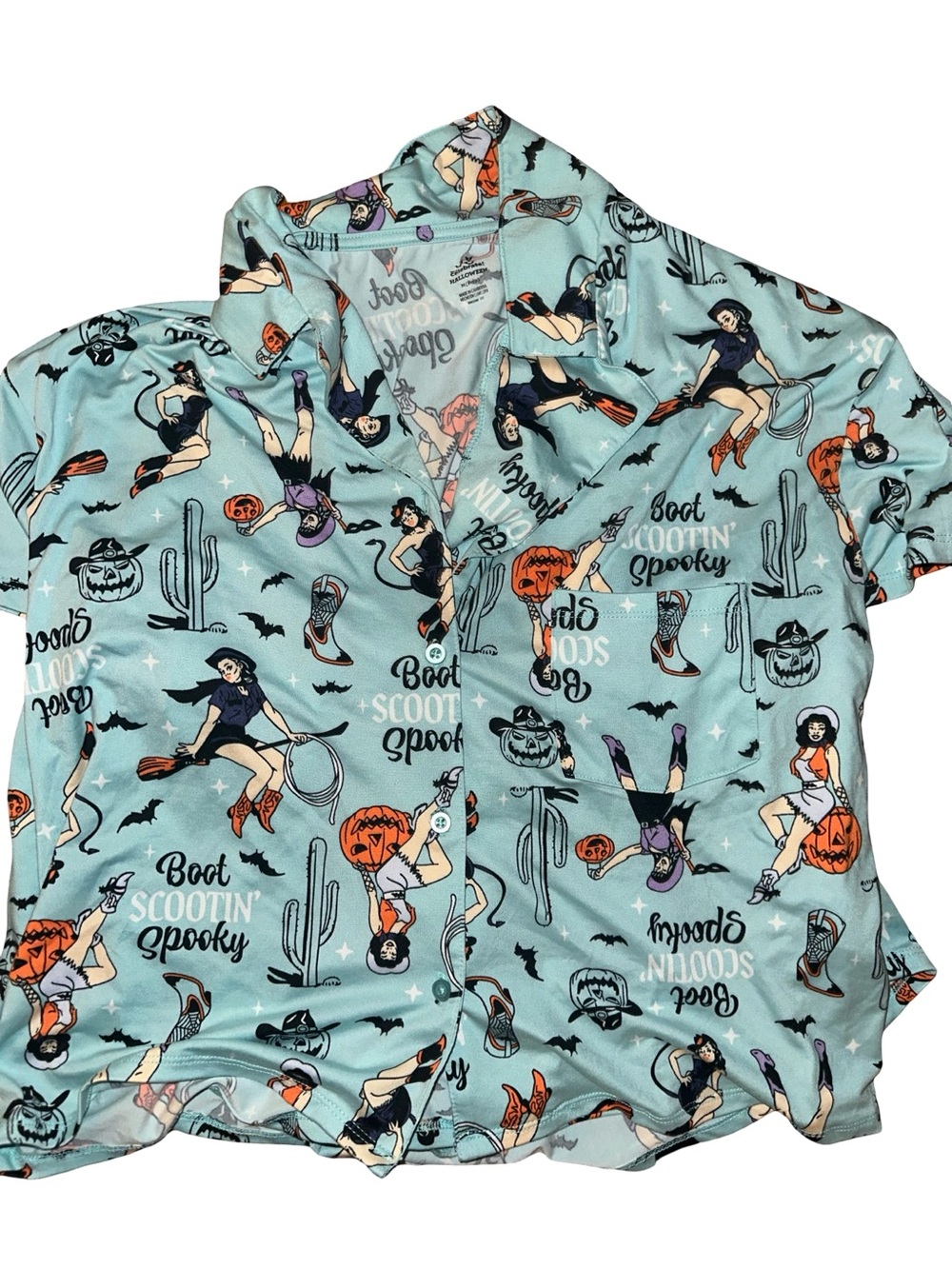 Viral retro boot scootin' spooky Halloween pj set 8/10